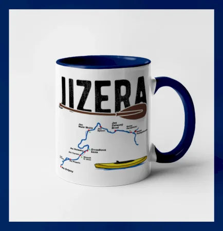 Mapa řeky Jizery