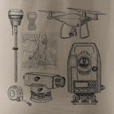 Geodet teodolit dron
