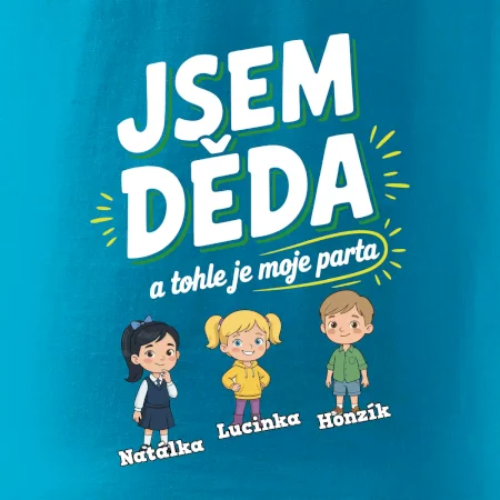 Děda a jeho parta (obrázky a jména vnuků)