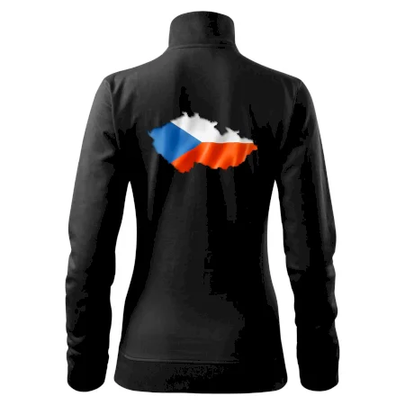 Česká vlajka v obrysu republiky