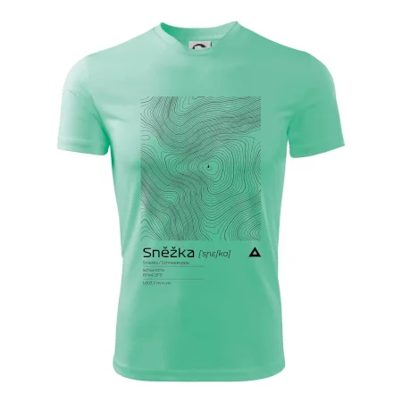 Sněžka - vrstevnice v obdélníku