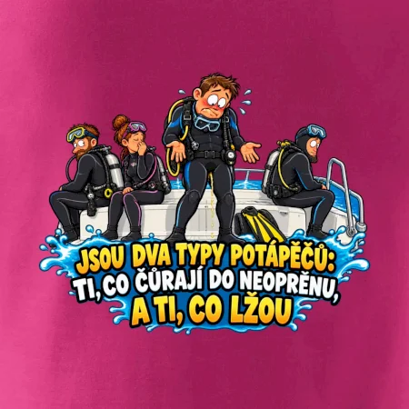 Dva typy potápěčů v neoprenu