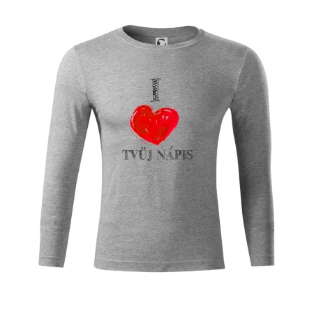 I love malované srdce - vlastní nápis