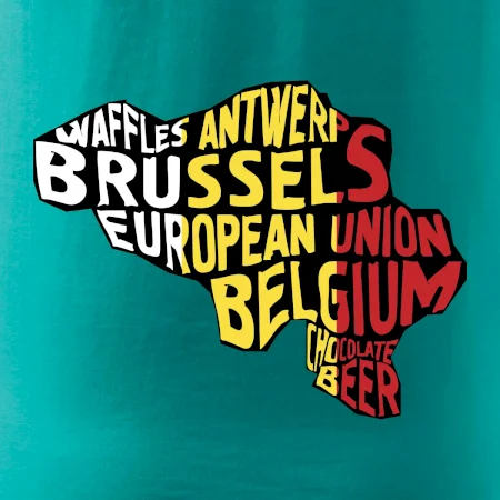 Mapy - názvy měst - Belgie