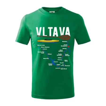 Mapa řeky Vltavy