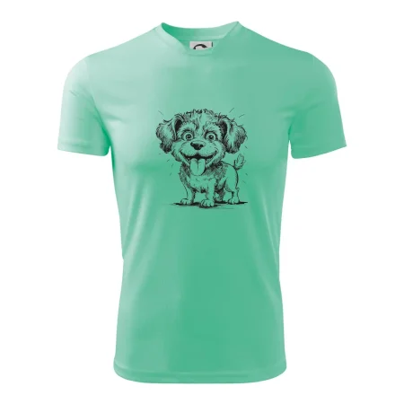 Lagotto romagnolo karikatura vypláznutý jazyk