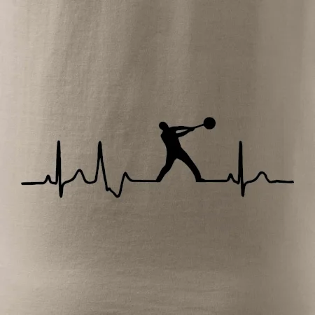 EKG hod kladivem muž