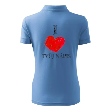 I love malované srdce - vlastní nápis