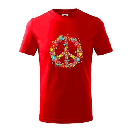 Peace symbol červené květiny