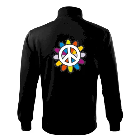 Peace symbol s kreslenou květinou