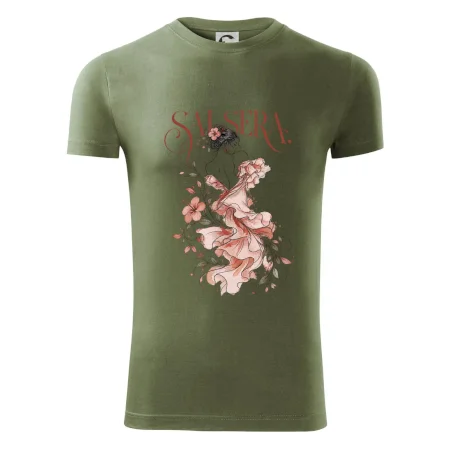 Salsera tanečnice v růžových šatech