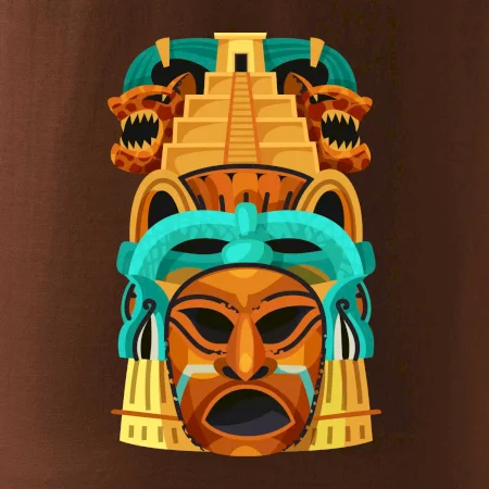 Mayové maska s pyramidou