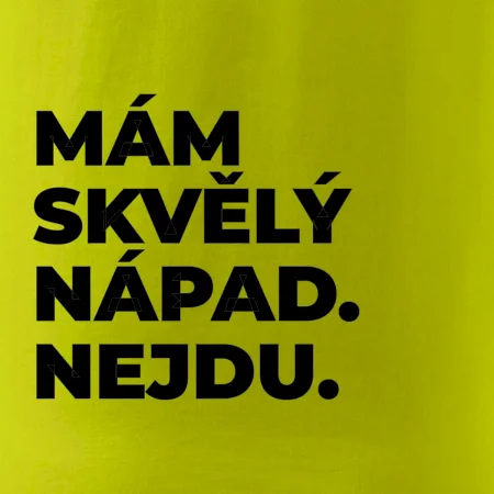 MÁM SKVĚLÝ NÁPAD. NEJDU.