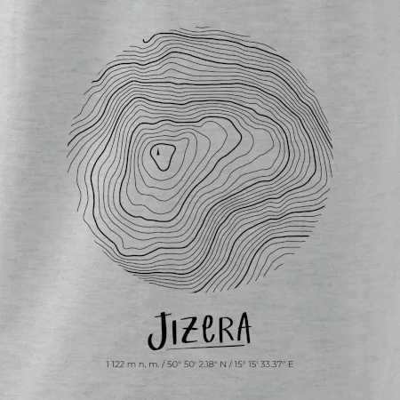 Jizera - vrstevnice v kruhu