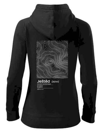 Ještěd - vrstevnice v obdélníku
