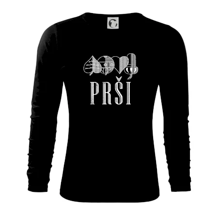 Prší - nápis