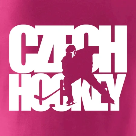 Czech hockey - nápis s hokejistou - Mistrovství světa v ledním hokeji 2026