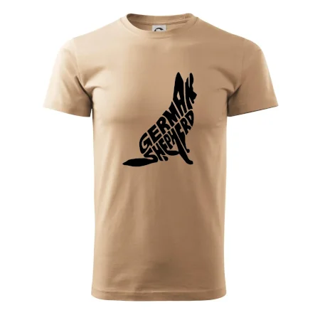 Německý ovčák sedící napis