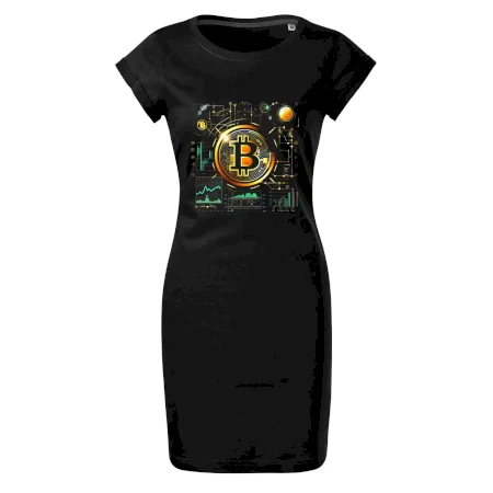 Bitcoin logo s grafy