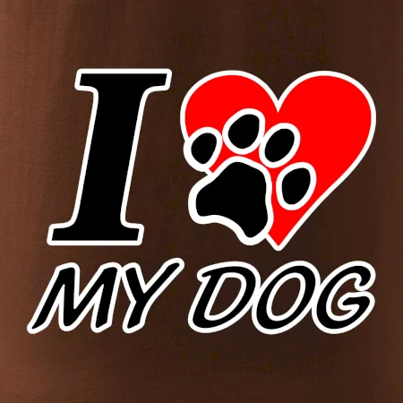 I love my dog - nápis