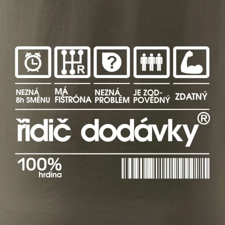 Čárový kód - řidič dodávky