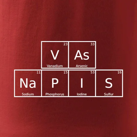 Vlastní nápis - periodická tabulka
