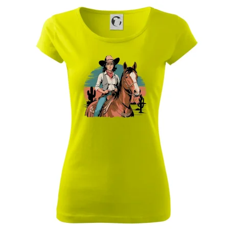Cowgirl vintage na koni