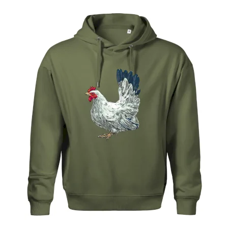 Slepice kreslená bílá