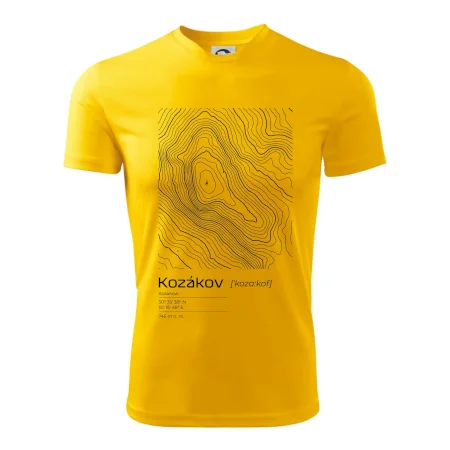 Kozákov - vrstevnice v obdélníku