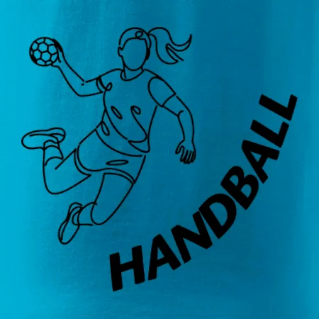 Handball nápis šikmo  - holka