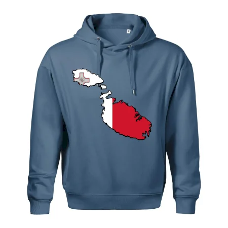 Mapa Malta s vlajkou