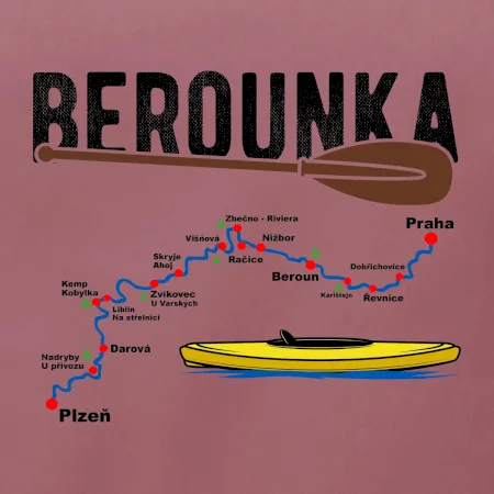 Mapa řeky Berounky
