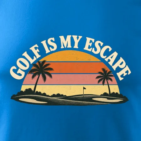 Golf is my escape retro západ slunce