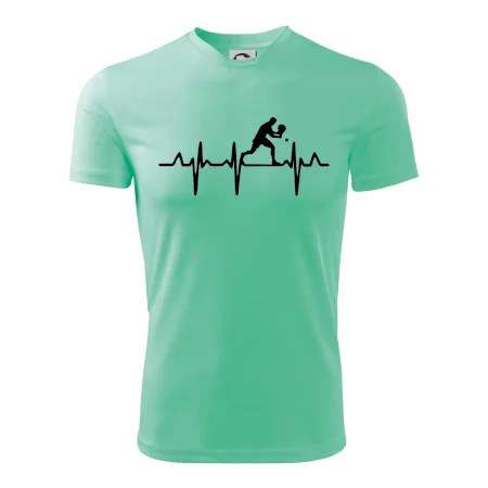 EKG stolní tenista stojící