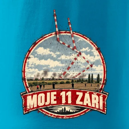 Liblice B bortící se věže moje 11 září retro odznak
