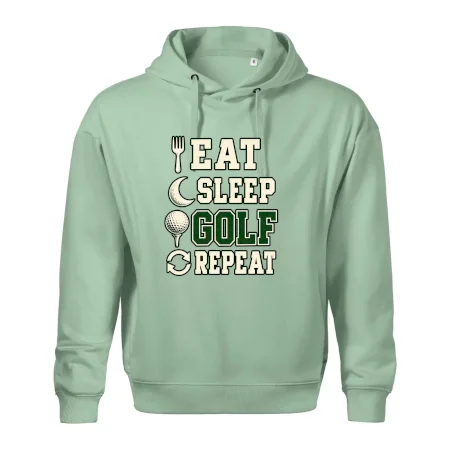 Eat sleep golf repeat typografie