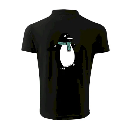 Tučňák se zelenou šálou
