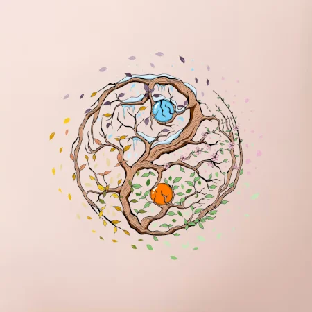 Yin & Yang strom - zima, léto