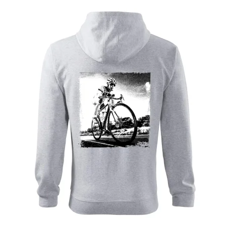 Cyklista černobílá cesta