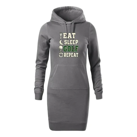 Eat sleep golf repeat typografie