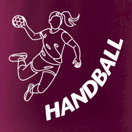 Handball nápis šikmo  - holka