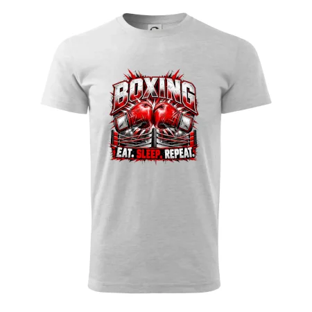 Boxerské rukavice v ringu eat sleep repeat