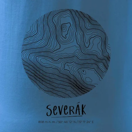Severák - vrstevnice v kruhu