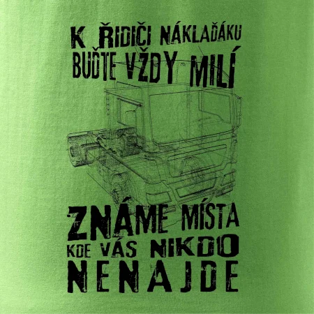 K řidiči náklaďáku buďte vždy milý