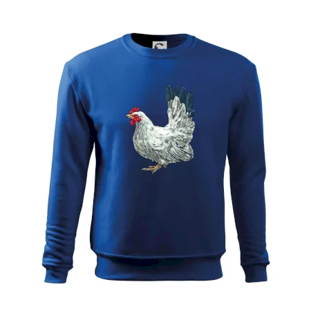 Slepice kreslená bílá