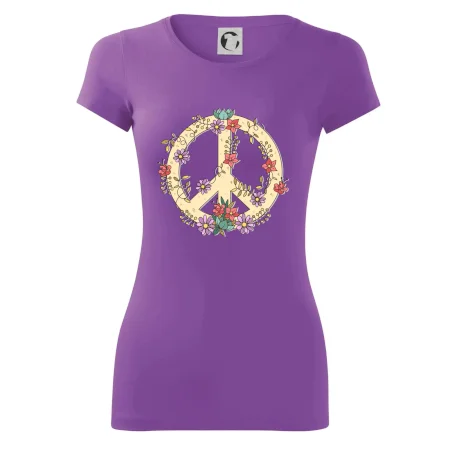 Peace symbol pískový