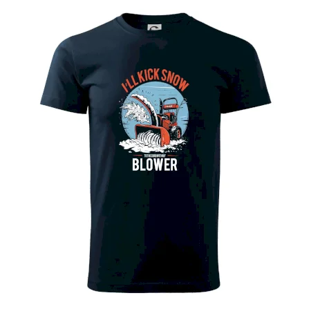 Kick snow blower