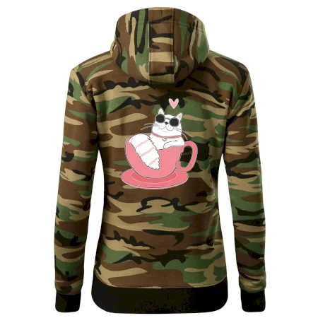Hustá kočka v hrníčku