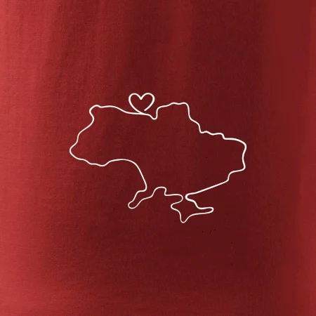 Mapa Ukrajiny - srdce