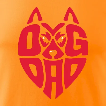 Dog dad nápis v hlavě